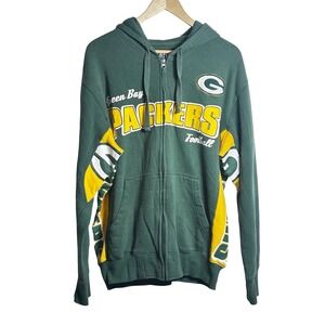 Hands High Green Bay Packers Zip Up Hoodie Men's Size‎ Large NFL Football Sports